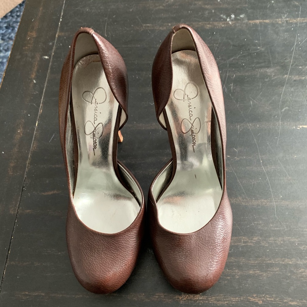 Jessica Simpson brown heels